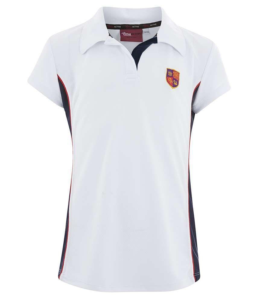 What Schools Have a Red T Logo - PLO-37-KNP - P.E polo shirt - White/Navy/Red/Logo - Sports Kit ...