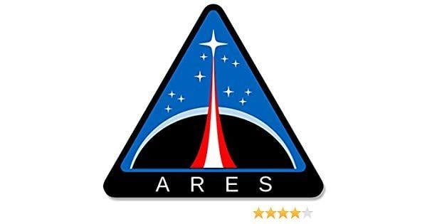 Triangle Shaped Logo - American Vinyl ARES Logo Triangle Shaped Sticker NASA