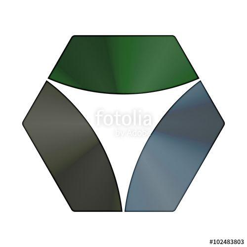 Triangle Shaped Logo - Trexagon Button Logo #09 - A colorful triangular shaped corporate ...