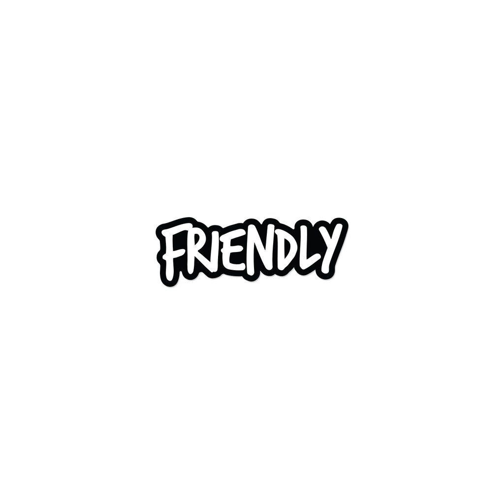 Friendly Logo - Friendly Logo Sticker