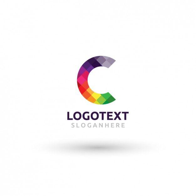 Colorful Logo - Colorful logo with checkered c Vector | Free Download