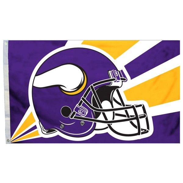 Vikings Helmet Logo - Minnesota Vikings Helmet Logo Flag your Minnesota Vikings Helmet