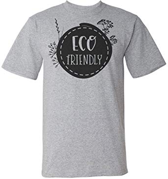 Friendly Logo - Eco Friendly Logo Round Design Men's T-Shirt: Amazon.co.uk: Clothing