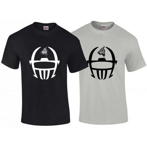 Vikings Helmet Logo - Northumberland Vikings - Helmet Logo T Shirt - My Custom Teamwear ...