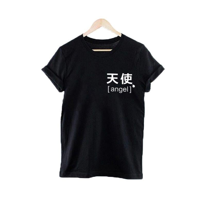 Tumblr T Logo - Detail Feedback Questions about Japanese Angel Logo T shirt Tumblr ...