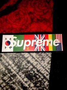 Supreme Flags Box Logo - Supreme Flags Box Logo Sticker BOGO 100% Authentic RARE | eBay