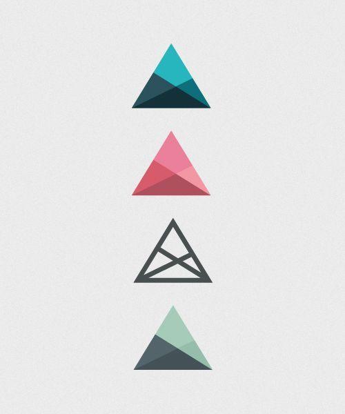 Geometric Triangle Logo - Référence ▭ Rendre d'un volume en colorant les différentes facettes ...