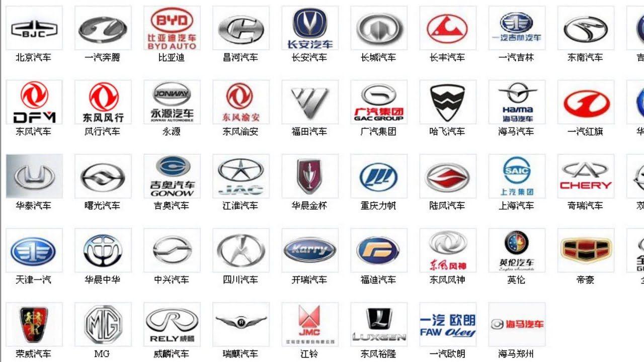 Chinese Car Logo - Chinese Car Brands 中国汽车品牌 - YouTube