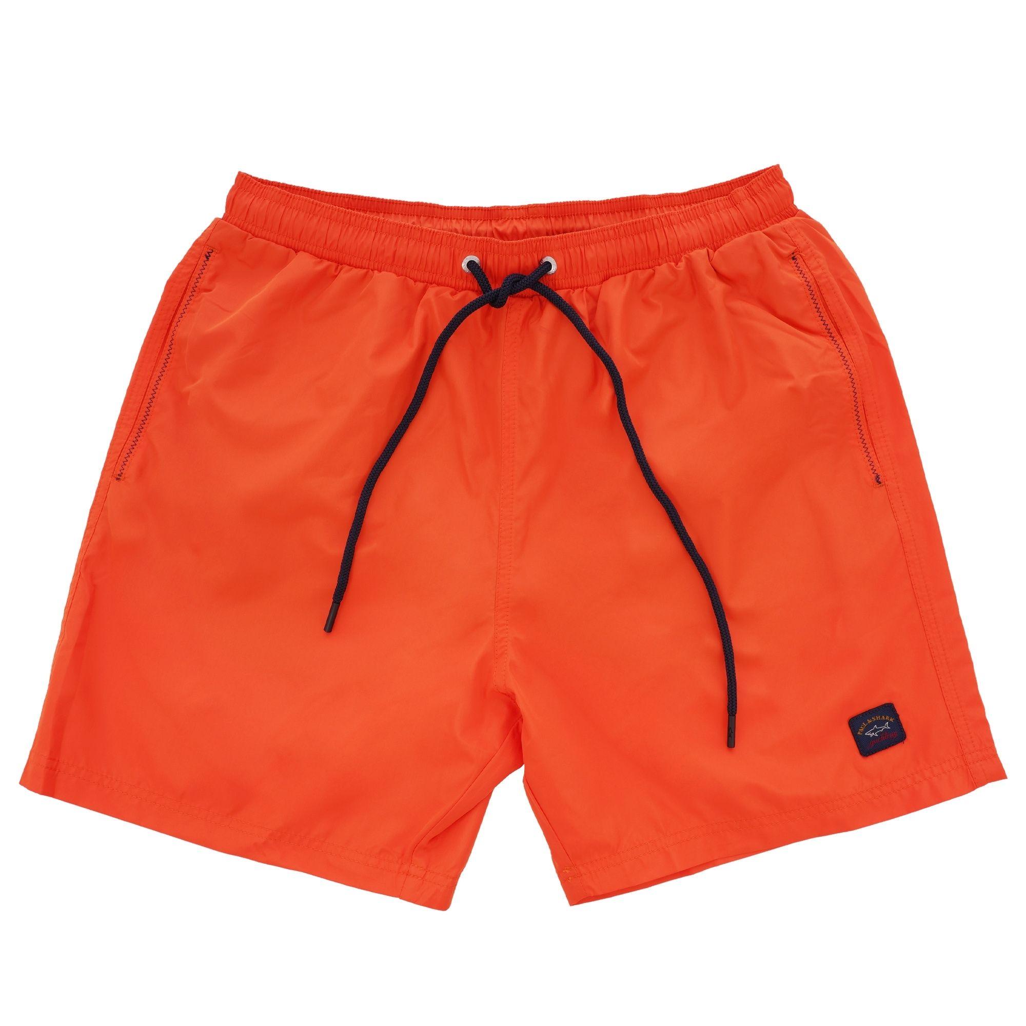Orange Shark Logo - Paul and Shark Yachting Logo Swim Shorts - Orange