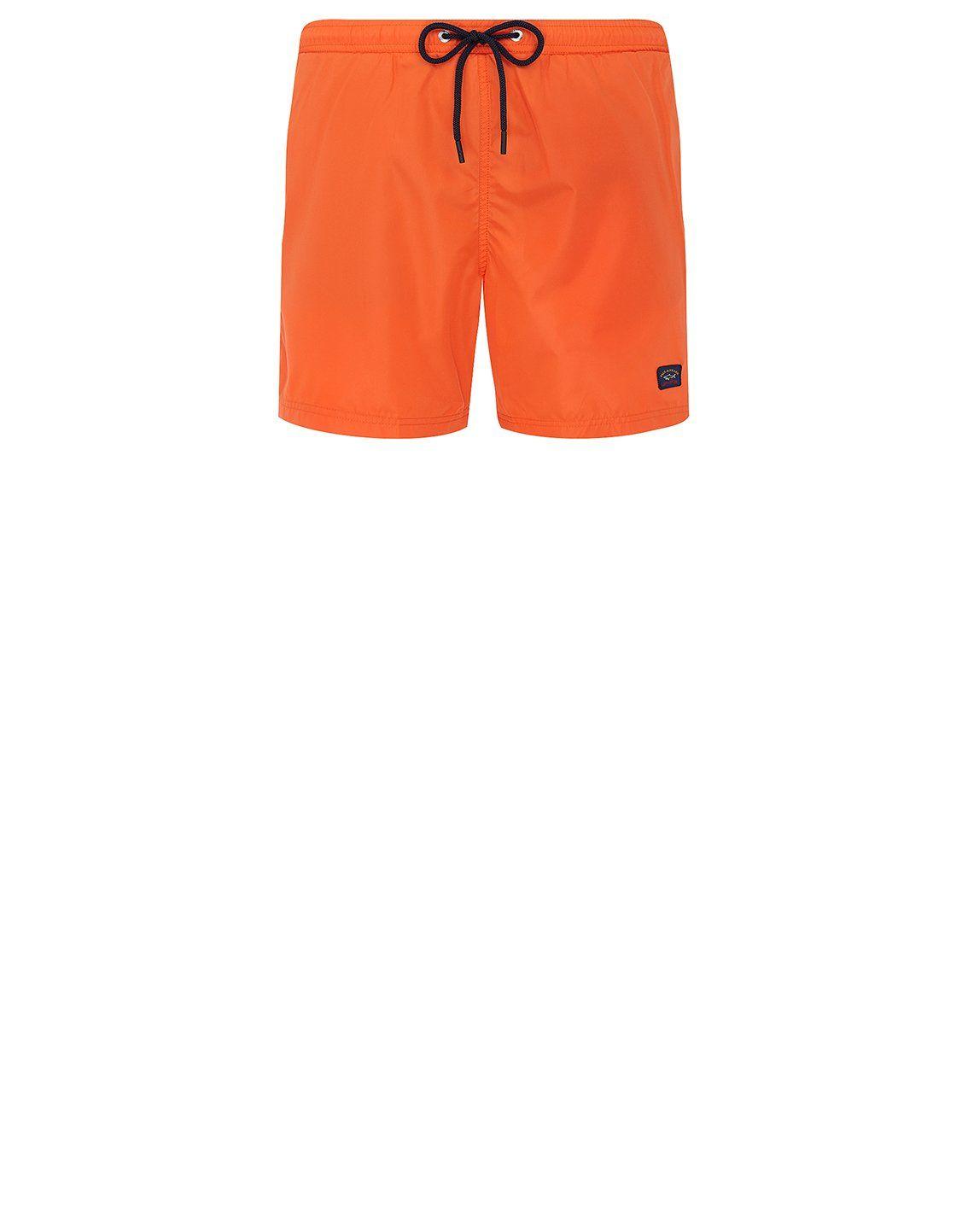 Orange Shark Logo - Logo Patch Swim Shorts in Orange. Paul & Shark