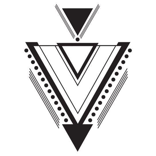 Geometric Triangle Logo - Geometric Triangle Temporary Tattoo