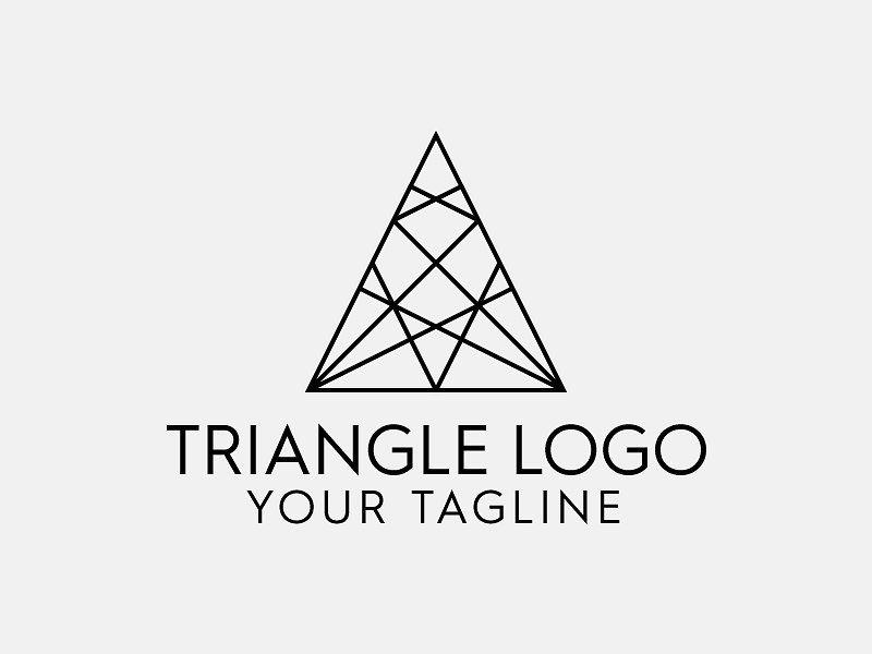 Geometric Triangle Logo - Triangle Logo Template Logo Templates Creative Market