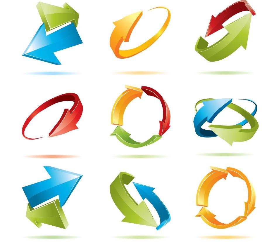 3D Arrow Logo - Arrows, 3D Free Vector Download - FreeLogoVectors