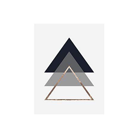 Geometric Triangle Logo - beiguoxia Modern Geometric Triangle Canvas Poster No Frame Painting ...