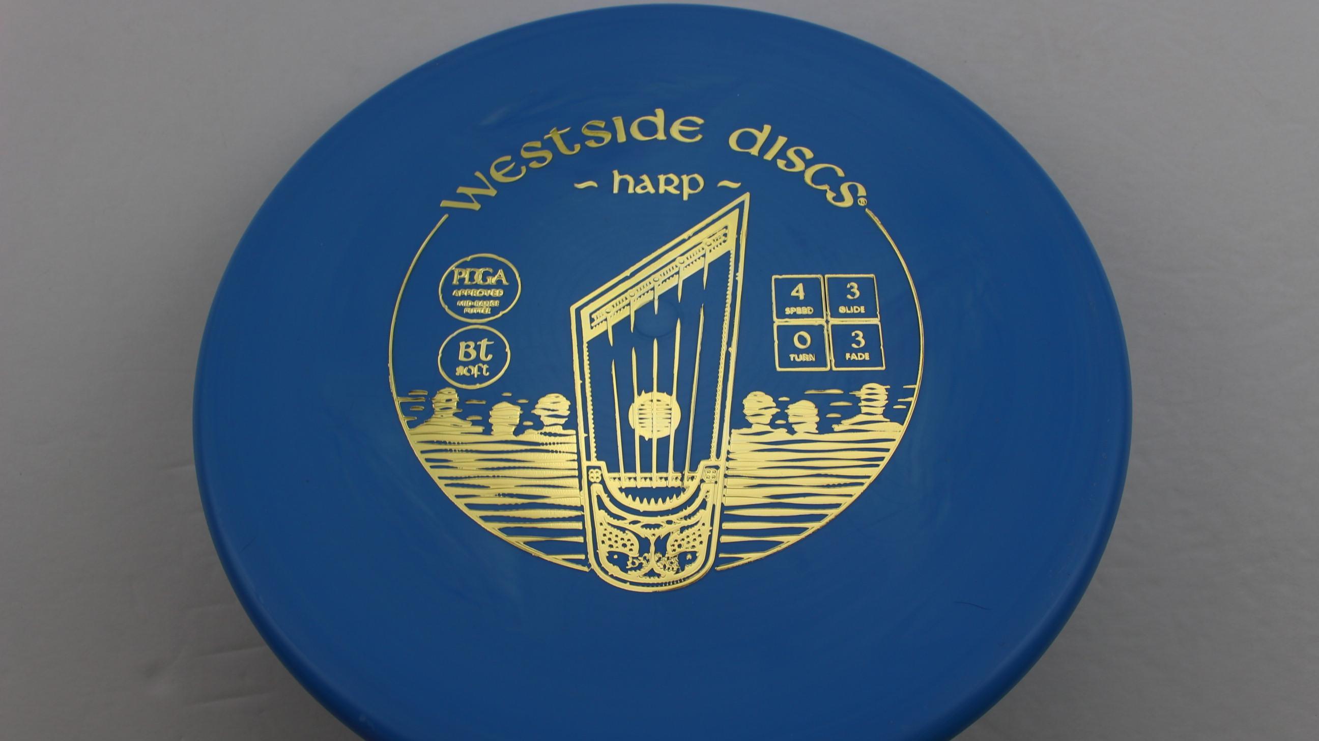 Blue with Gold Harp Logo - Harp the Best Discs
