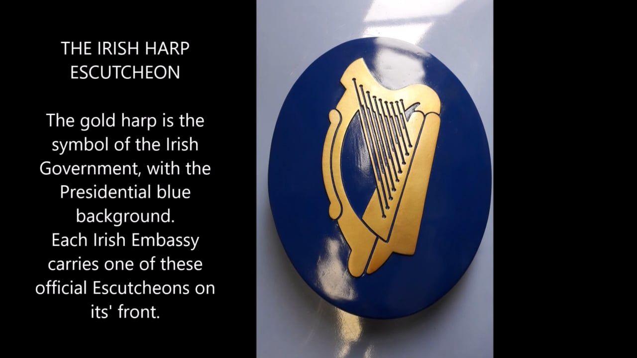Blue with Gold Harp Logo - Irish Harp Escutcheon on Vimeo