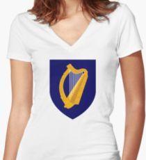 Blue with Gold Harp Logo - A Gold Harp With Silver Strings on Blue Background: Women's T-Shirts ...