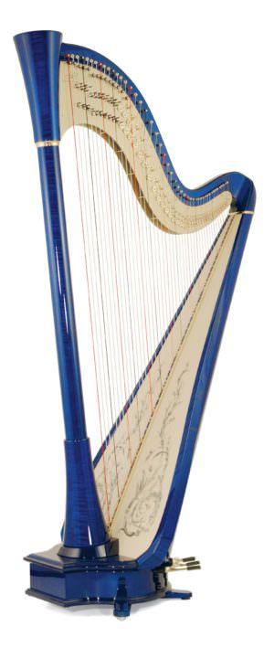 Blue with Gold Harp Logo - Harps EN - Camac Harps : Camac Harps