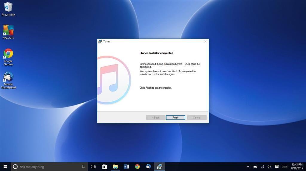 iTunes Windows 8 Logo - Can't install itunes in windows 10