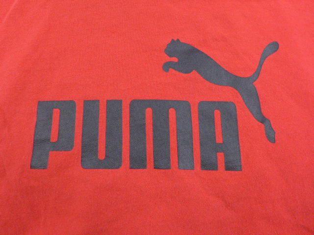 Red Puma Logo - RUSHOUT: Old clothes T-shirt Puma puma logo big size red red XL size ...