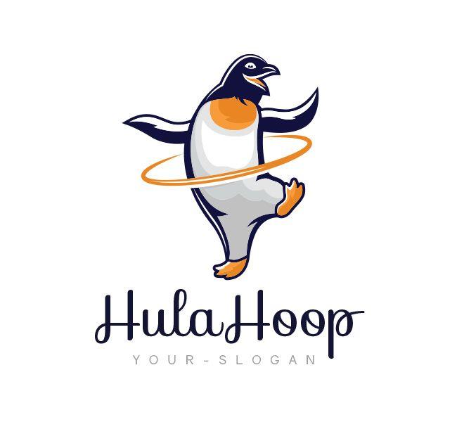 Pequin Logo - Hula Hoop Penguin Logo & Business Card Template