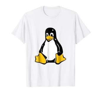 Penguin Logo - Tux Mascot T Shirt Penguin Linux Logo: Clothing