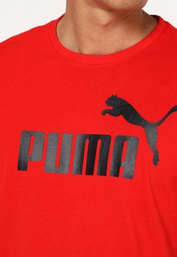 Red Puma Logo - Puma Logo Tee Print T Shirt Red For Men Outlet