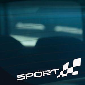 Pugs Sport Logo - 2x SPORT FLAG Pair Car,Van,Bumper,Window DUB PUG VAG EURO Vinyl ...