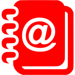 Red Address Logo - Red address book icon red book icons