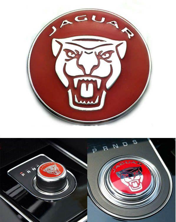Red Address Logo - Red 42mm Emblem Sticker Gear Shift Knob Badge for Jaguar XJ XE XF F