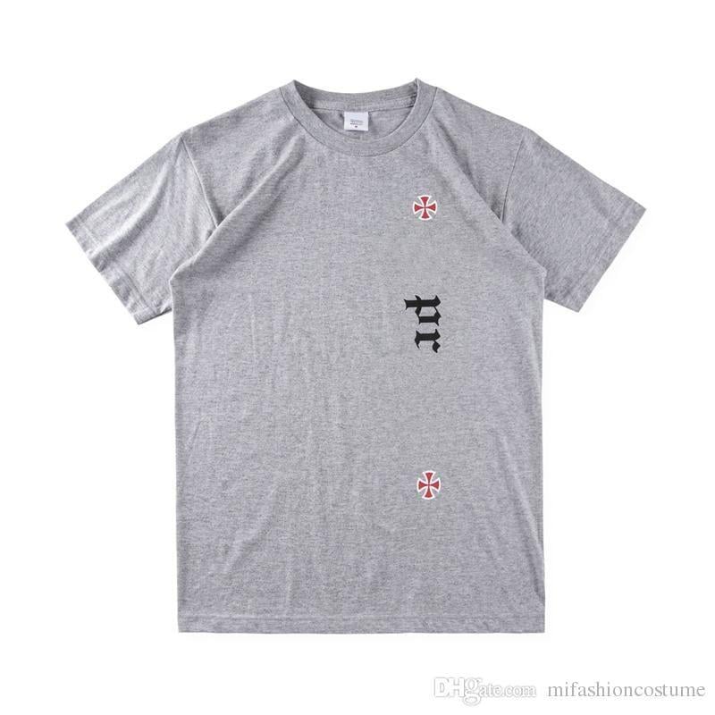 Red Cross in White Box Logo - Box Logo Hip Hop Independent Old English Tee Skateboard Cool T Shirt