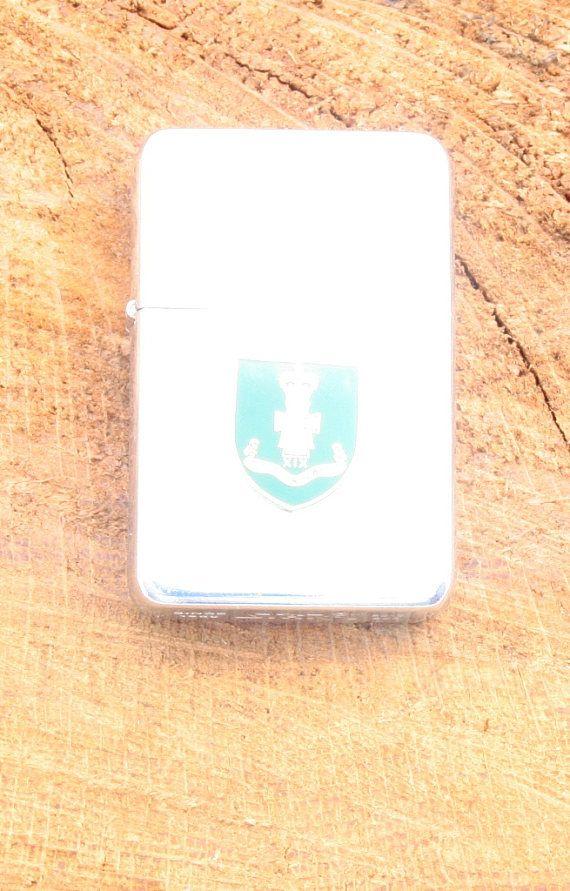 Petrol Green and Yellow Logo - Green Howards Regiment Shield Design Windproof Petrol Lighter