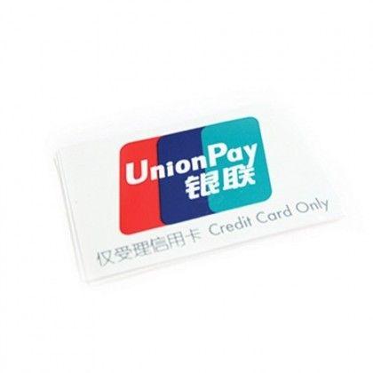 Small Credit Card Logo - Unionpay Logo Sticker Small (Credit Card Only)