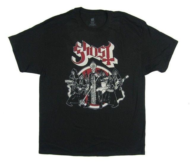 Aliexpress Official Logo - Ghost B.C. Illustrated Band Jumbo Logo Back Black T Shirt New ...