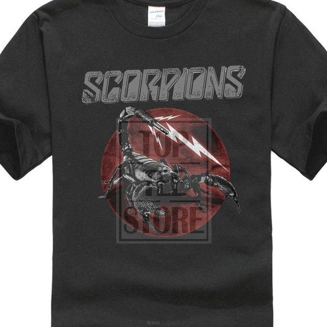 Aliexpress Official Logo - Scorpions Logo Shirt S M L Xl Xxl Tshirt Official Rock Band T Shirt