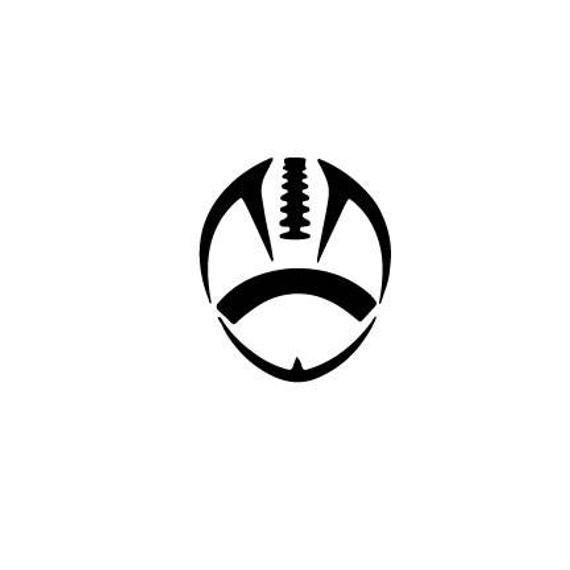 Football Outline Logo - Football logo laptop cup decal outline SVG Digital Download