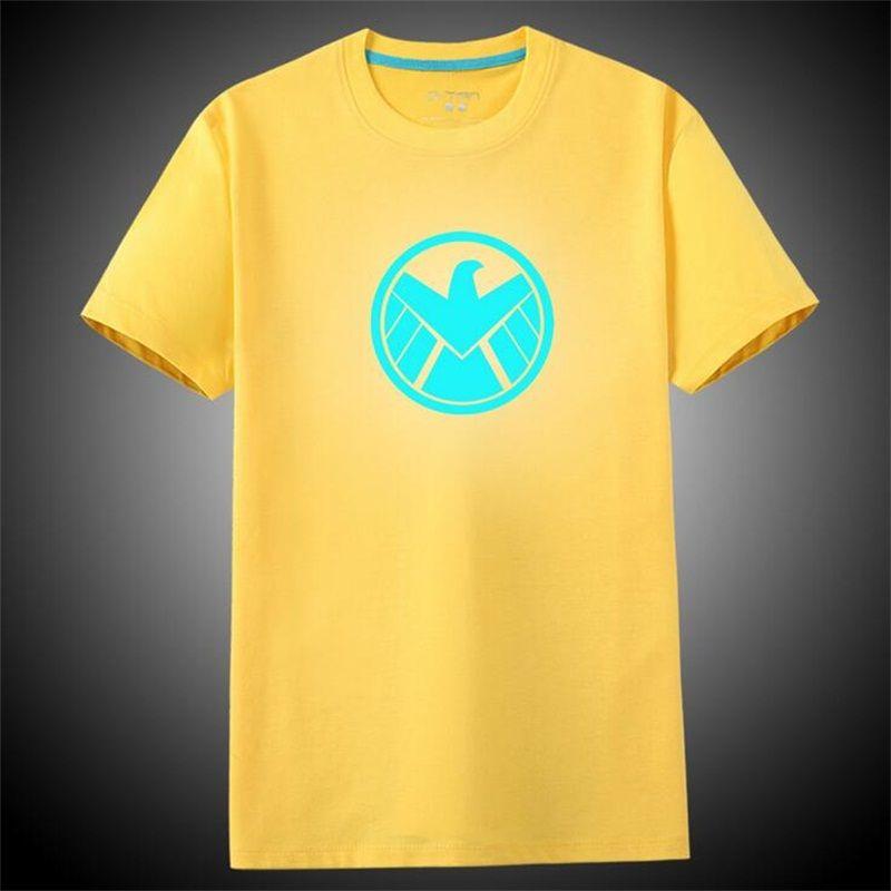 Fluorescent Yellow Superman Logo - Fashion reflece light t shirt Superman t shirt iron man shirt men ...