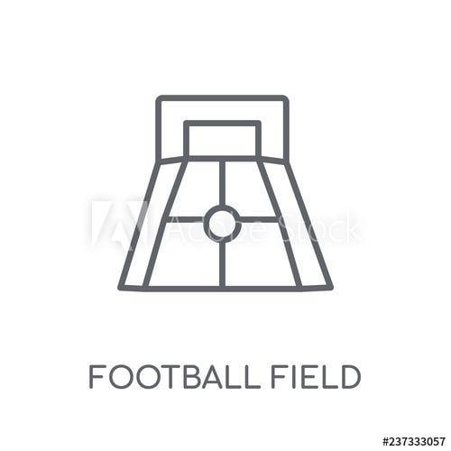 Football Outline Logo - Football field linear icon. Modern outline Football field logo