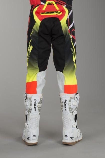 Fluorescent Yellow Superman Logo - JT Racing Hyper Breaker Motocross Pant Black Fluorescent Red Neon