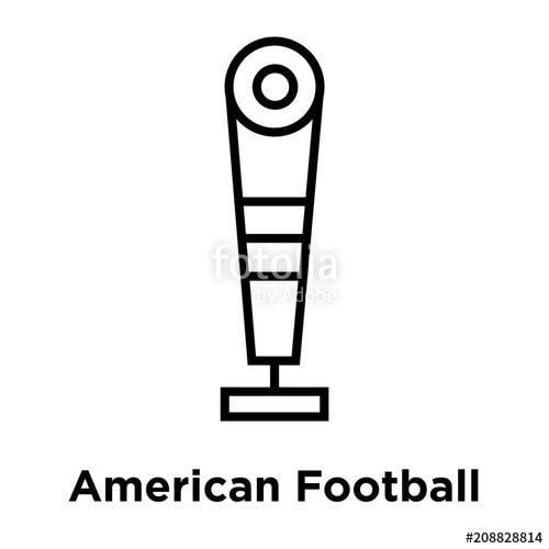 Football Outline Logo - American Football Signal icon vector sign and symbol isolated on ...