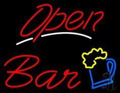 Red Open Bar Logo - Best Bar Open Neon Signs image. Neon Signs, Glitter, Glow