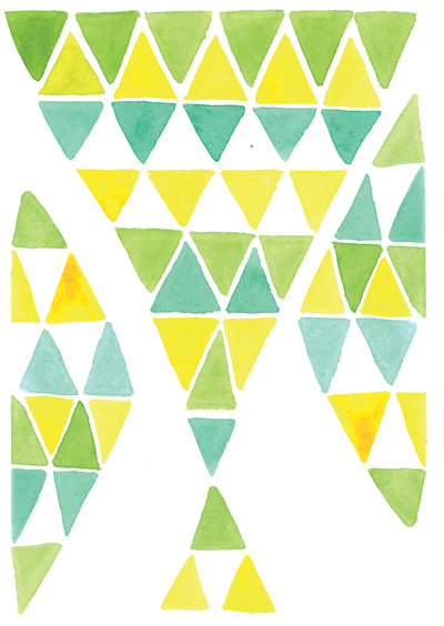 Green with Yellow Triangle Logo - Green & Yellow triangle Pattern - Serena Olivieri