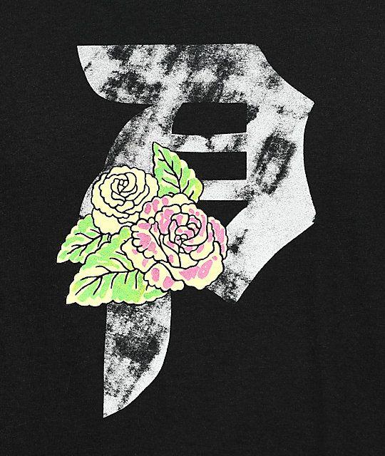 Primitive Rose Logo - Primitive Floral Black T-Shirt | Zumiez