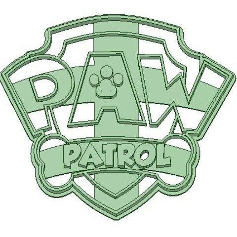 Du Paw Logo - Fichier STL Logo du coupeur de biscuits Paw Patrol Patrol ・ Cults