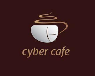 Cute Cafe Logo - Cyber Cafe Logo. Logos. Logo design, Logos and Best