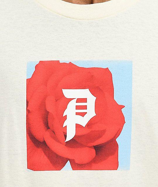 Primitive Rose Logo - Primitive Red Rose White T Shirt