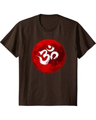 Red Hindu Logo - Amazing Winter Deals on Kids Red Moon Hindu OM Symbol Yoga Tshirt 10