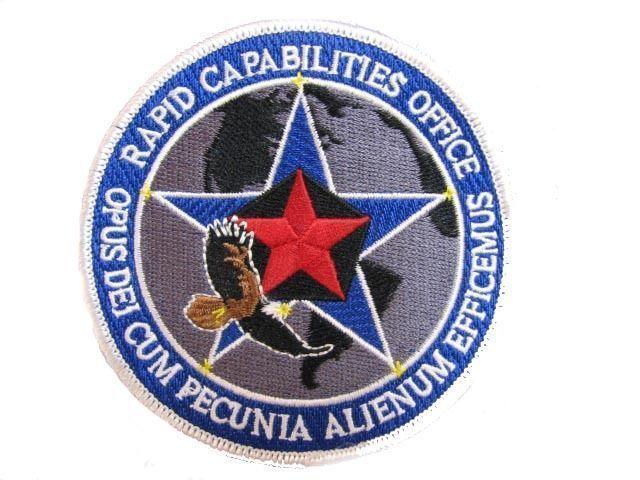 Dept of the Air Force Logo - USAF Black Ops Area 51 Rapid Capabilities Office Dept of Defense Air Force Patch