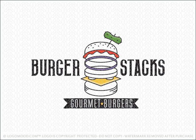 Hamburger Restaurant Logo - Readymade Logos for Sale Burger Stacks | Readymade Logos for Sale