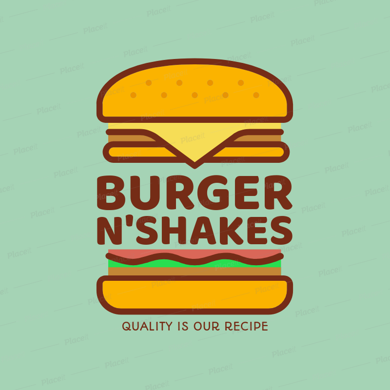 Hamburger Restaurant Logo - Placeit Restaurant Logo Maker with Split Graphics